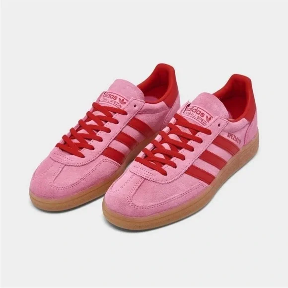 adidas Spezial Men's Pink and Red Suede Sneakers - Picture 6 of 6